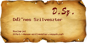 Dénes Szilveszter névjegykártya