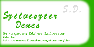 szilveszter denes business card